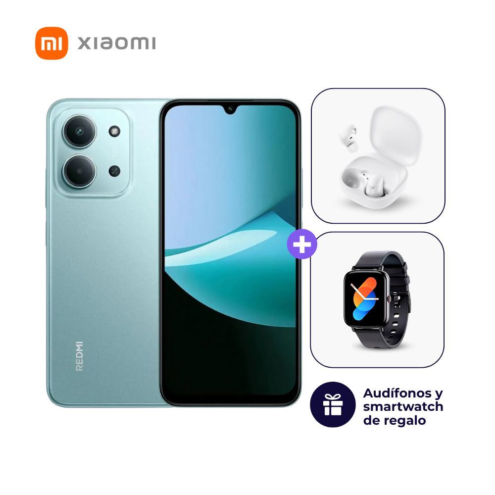 Xiaomi Redmi 15C 128GB 4GB Ram Color Verde + Smartwatch + Audifonos